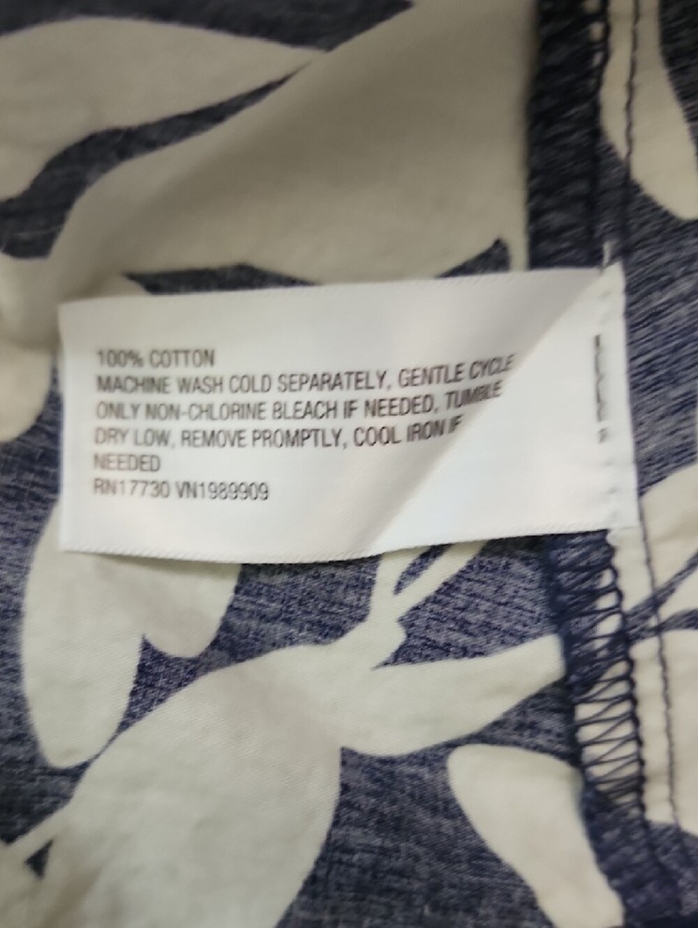 a new day Navy Floral A-Line Skirt with White Bloom Print - Picture 5 of 6